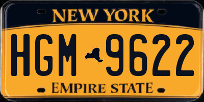 NY license plate HGM9622