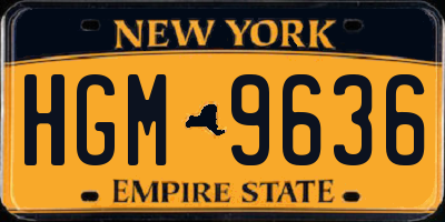 NY license plate HGM9636