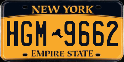 NY license plate HGM9662