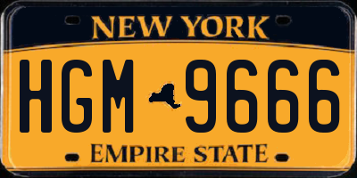 NY license plate HGM9666