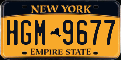 NY license plate HGM9677