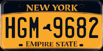 NY license plate HGM9682