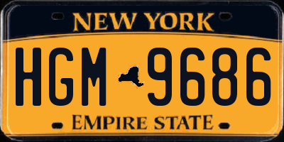 NY license plate HGM9686