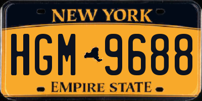 NY license plate HGM9688