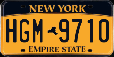 NY license plate HGM9710