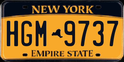 NY license plate HGM9737