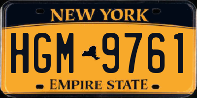 NY license plate HGM9761
