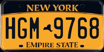 NY license plate HGM9768