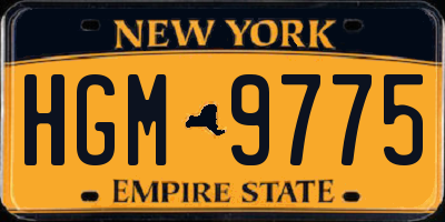 NY license plate HGM9775