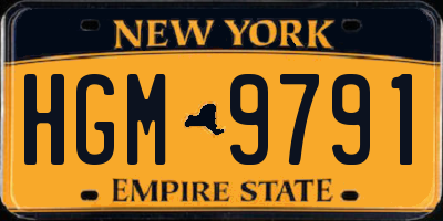 NY license plate HGM9791