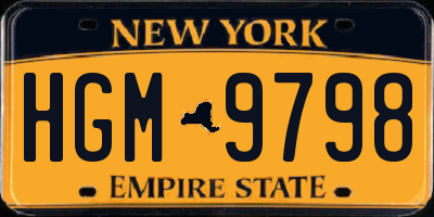 NY license plate HGM9798