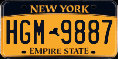 NY license plate HGM9887