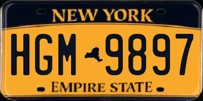 NY license plate HGM9897