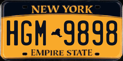 NY license plate HGM9898