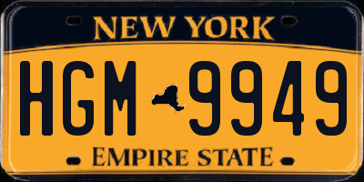 NY license plate HGM9949