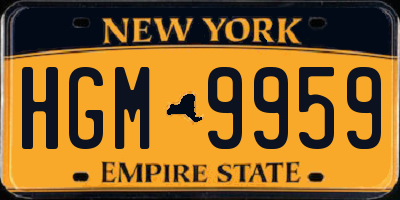 NY license plate HGM9959