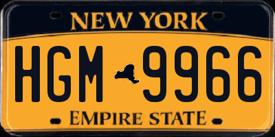 NY license plate HGM9966