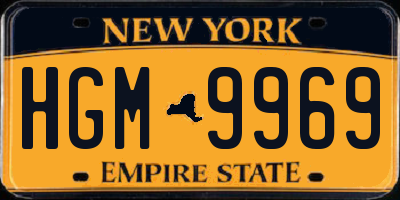 NY license plate HGM9969