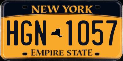 NY license plate HGN1057