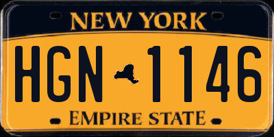 NY license plate HGN1146