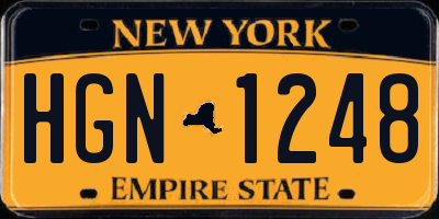 NY license plate HGN1248