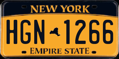 NY license plate HGN1266