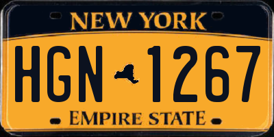 NY license plate HGN1267