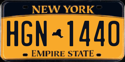 NY license plate HGN1440