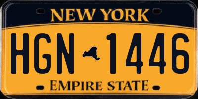 NY license plate HGN1446