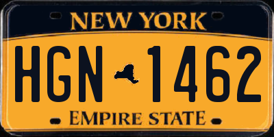 NY license plate HGN1462