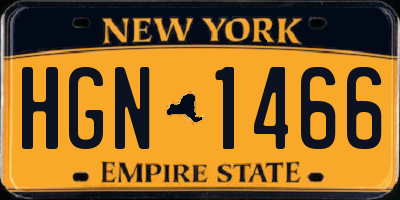 NY license plate HGN1466