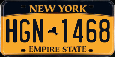 NY license plate HGN1468