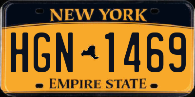 NY license plate HGN1469