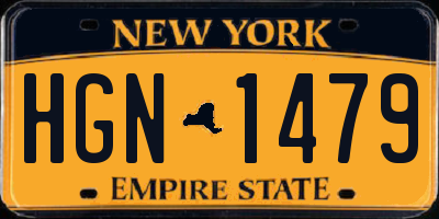 NY license plate HGN1479