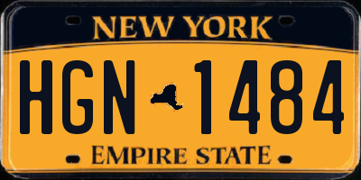 NY license plate HGN1484