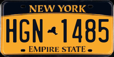 NY license plate HGN1485