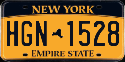 NY license plate HGN1528