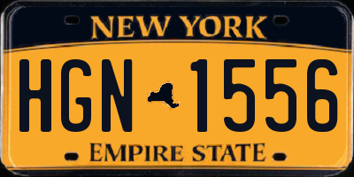 NY license plate HGN1556