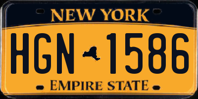 NY license plate HGN1586