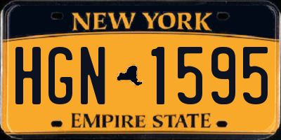 NY license plate HGN1595