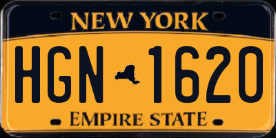 NY license plate HGN1620