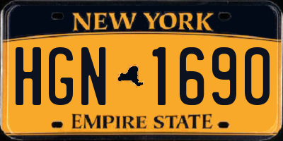 NY license plate HGN1690