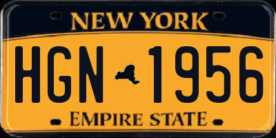 NY license plate HGN1956