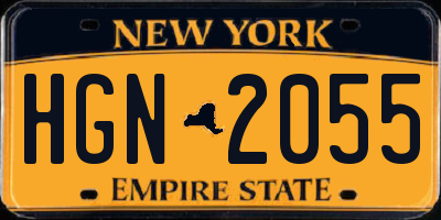 NY license plate HGN2055