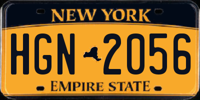 NY license plate HGN2056