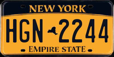 NY license plate HGN2244