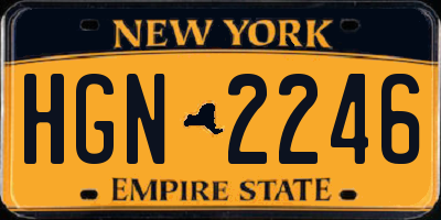 NY license plate HGN2246