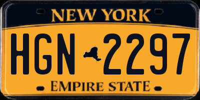 NY license plate HGN2297