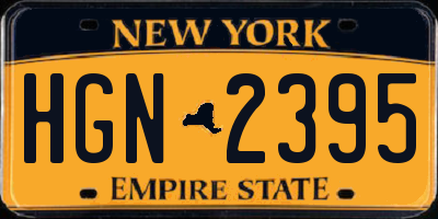 NY license plate HGN2395