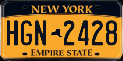 NY license plate HGN2428